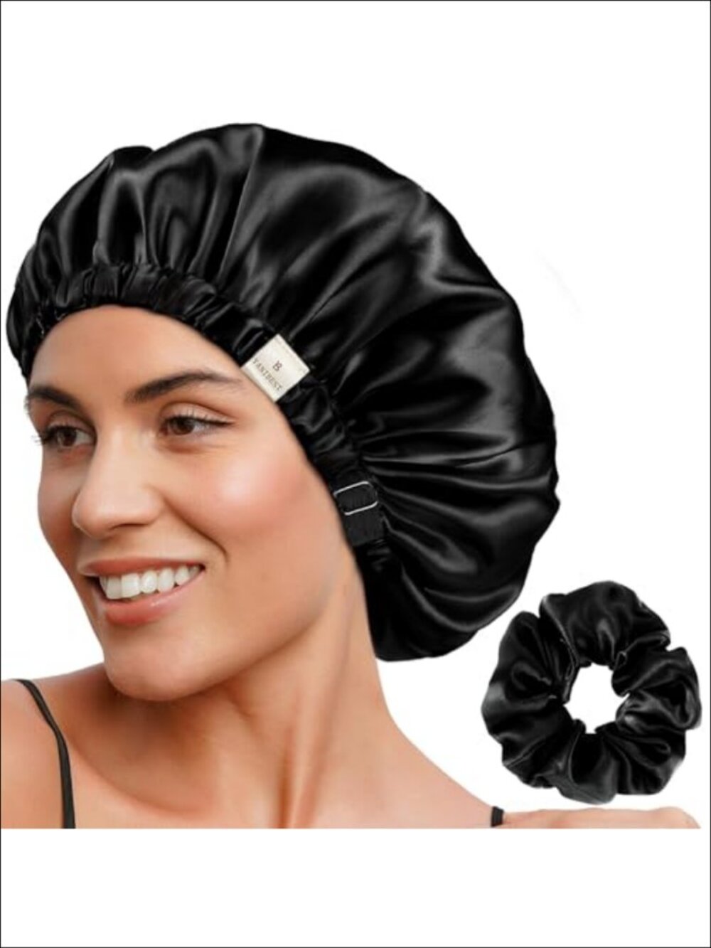 Satin Sleep Bonnet Adjustable Reversible Frizz Reducing Hair Wrap